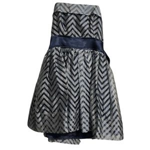 Teeze Me Chevron strapless party dress